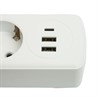 Удлинитель 4-местный c/з 3x1 мм2, 1,8 м, 250В, 10А, 2USB+1Type-C 2,4А, серия Home, белый STEKKER HM08-43-02 - фото 81874