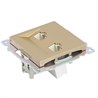 Розетка компьютерная 2-местная RJ-45 (механизм) STEKKER GLS00-7109-08, серия Катрин, золото - фото 90051
