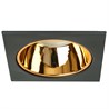 Светильник встраиваемый Feron DL3112 потолочный MR16 G5.3  черный + золото - фото 90059