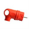 Вилка угловая с/з STEKKER, RPG16-21-442 (В 16-002), каучук, 250В, 16A, IP44, красный - фото 91358