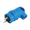 Вилка угловая с/з STEKKER, RPG16-21-442 (В 16-002), каучук, 250В, 16A, IP44, синий - фото 91365