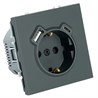 Розетка 1-местная з/ш с/з 16А + USB + Type C (механизм), Stekker, 250В, 20W, серия Эмили, черный уголь, soft-touch, RST16-5119-05 - фото 91983