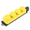 Розетка переносная 4-местная c/з STEKKER, RST16-24-44-6 (РП 16-232), 250В, 16А, IP44, желтый - фото 92397