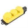 Розетка переносная 3-местная c/з STEKKER, RST16-23-44-6 (РП 16-334), штепсельная 250В, 16А, IP44, желтый - фото 92407