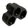 Разветвитель сетевой 3-местный с/з STEKKER ADP16-13-21, 250V,16A, ABS огнеустойчивый пластик, черный - фото 92761