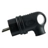 Вилка угловая с/з STEKKER, RPG16-21-442 (В 16-002), каучук, 250В, 16A, IP44, черный - фото 93686