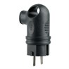 Вилка угловая с/з STEKKER, RPG16-21-442 (В 16-002), каучук, 250В, 16A, IP44, черный - фото 93687