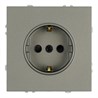 Розетка 1-местная с защитной шторкой с/з (механизм), STEKKER, 250В, 16А, серия Эмили, RST16-5110-09, антрацит, soft touch - фото 94116