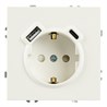 Розетка 1-местная з/ш с/з 16А + USB + Type C (механизм), Stekker, 250В, 20W, серия Эмили, белый фарфор, soft-touch, RST16-5119-01 - фото 96124