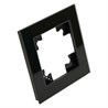 Рамка 1-местная для сенсорных механизмов, подсветки, стекло, STEKKER, GFR00-7001-05S, серия Катрин, черный - фото 97894