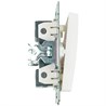 Выключатель 2-клавишный (механизм), STEKKER GLS10-7104-01, 250V, 10А, серия Катрин, белый - фото 98183