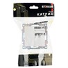 Выключатель 2-клавишный (механизм), STEKKER GLS10-7104-01, 250V, 10А, серия Катрин, белый - фото 98185