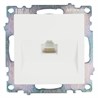 Розетка компьютерная 1-местная RJ-45 (механизм), STEKKER GLS00-7107-01, серия Катрин, белый - фото 98218