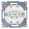 Розетка компьютерная 1-местная RJ-45 (механизм), STEKKER GLS00-7107-01, серия Катрин, белый - фото 98221
