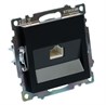 Розетка компьютерная 1-местная RJ-45 (механизм), STEKKER GLS00-7107-05, серия Катрин, черный - фото 98239