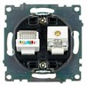 Розетка TV + компьютерная RJ-45 (механизм), STEKKER GLS00-7106-05, серия Катрин, черный - фото 98308