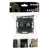 Розетка TV + компьютерная RJ-45 (механизм), STEKKER GLS00-7106-05, серия Катрин, черный - фото 98309