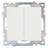 Переключатель 2-клавишный (механизм), STEKKER GLS10-7107-01 , 250V, 10А, серия Катрин, белый - фото 98329