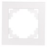 Рамка 1-местная, стекло, STEKKER, GFR00-7001-01, серия Катрин, белый - фото 98709