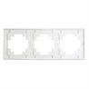 Рамка 3-местная, стекло, STEKKER, GFR00-7003-01, серия Катрин, белый матовый - фото 98776