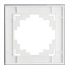 Рамка 1-местная, стекло, STEKKER, GFR00-7001-01М, серия Катрин, белый матовый - фото 98782