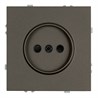 Розетка 1-местная с защитной шторкой (механизм), STEKKER,  б/з, 250В, 16А, серия Эмили, RST16-5109-09, антрацит, soft touch - фото 98993