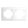 Рамка STEKKER, PFR00-7002-01 2-местная, серия Катрин, белый - фото 99227