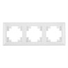 Рамка STEKKER, PFR00-7003-01 3-местная, серия Катрин, белый - фото 99300