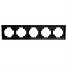 Рамка STEKKER, PFR00-7005-05 5-местная, серия Катрин, черный - фото 99403