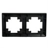 Рамка STEKKER, PFR00-7002-05 2-местная, серия Катрин, черный - фото 99456