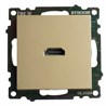 Розетка HDMI 2.1, Type A (механизм), STEKKER, GLS00-7118-08, серия Катрин, золото - фото 99712