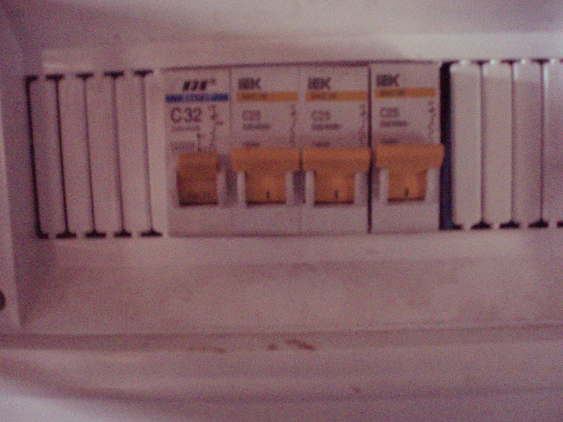 Пример номинального тока автоматических выключателей в частном доме